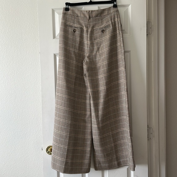 Anthropologie Maeve Plaid Wide Leg Pants Size 8 - Picture 4 of 8